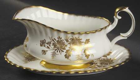 Golden Glory Gravy Boat & Underplate by Royal Albert