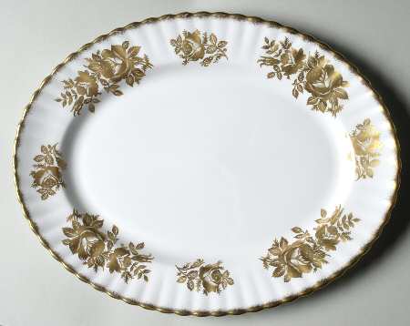 Golden Rose 13" Oval Serving Platter