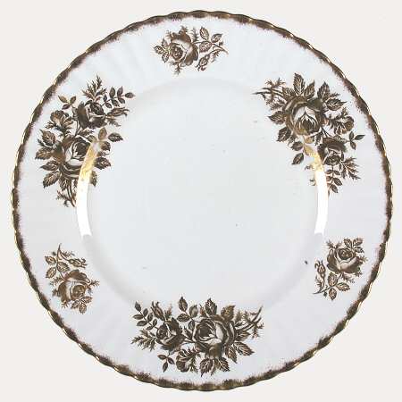 Golden Rose Dinner Plate