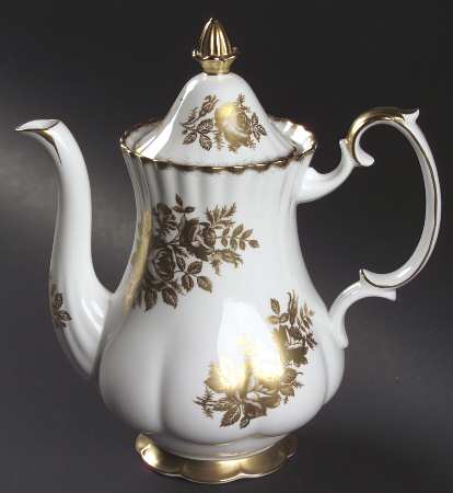 Golden Rose Coffee Pot & Lid