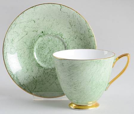 Gossamer Green Footed Cup & Saucer Set