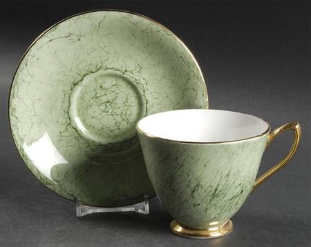 Gossamer Green Footed Cup & Saucer Set