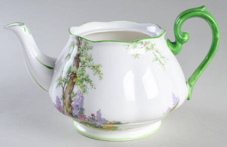 Greenwood Tree (Green Trim) Teapot No Lid