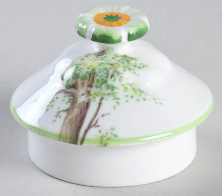 Greenwood Tree (Green Trim) Lid for Sugar Bowl