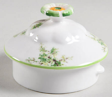 Greenwood Tree (Green Trim) Lid for Small Teapot