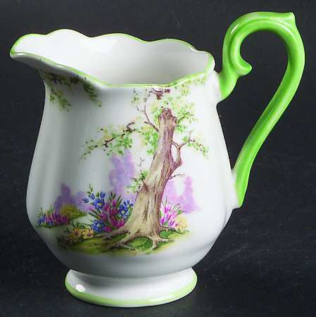 Greenwood Tree (Green Trim) Mini Creamer