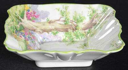 Greenwood Tree (Green Trim) Sweet Meat Dish
