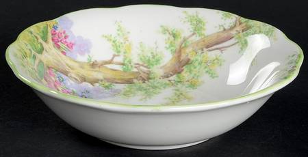 Greenwood Tree (Green Trim) Fruit/Dessert (Sauce) Bowl