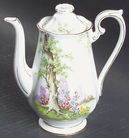 Greenwood Tree (Gold Trim) Mini Coffee Pot & Lid