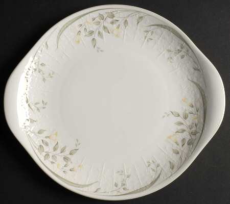 Hazy Dawn Handled Cake Plate