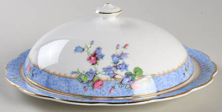 Harebell Round Covered Butter by Royal Albert