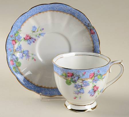 Harebell Footed Cup & Saucer Set
