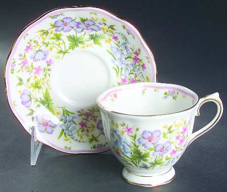 Hazy Shade Footed Cup & Saucer Set