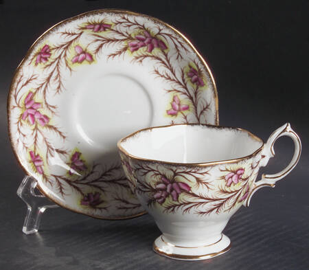 Heather Bell Footed Cup & Saucer Set