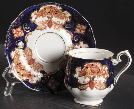 Heirloom (Bone China Stamp) Footed Demitasse Cup & Saucer Set