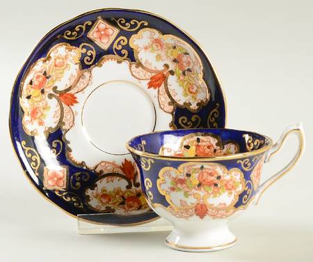 Heirloom (Bone China Stamp) Footed Demitasse Cup & Saucer Set