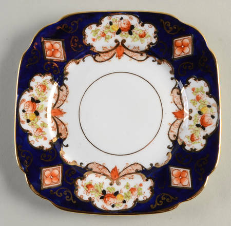 Heirloom (Crown China Stamp, SCALLOPED) Square Bread & Butter Plate