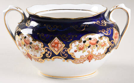 Heirloom (Crown China Stamp, SCALLOPED) Sugar Bowl No Lid