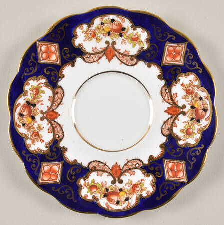 Heirloom (Crown China Stamp, SCALLOPED) Saucer for Cream Soup Bowl