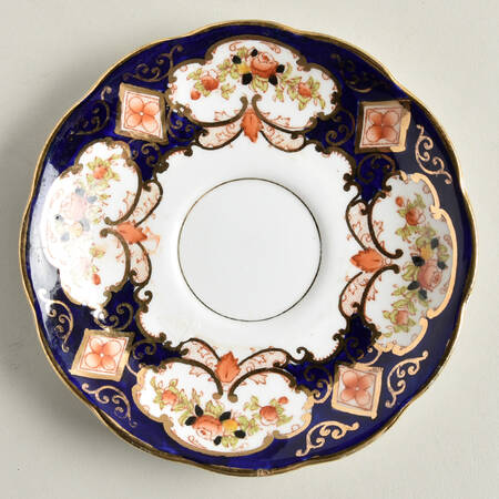 Heirloom (Crown China Stamp, SCALLOPED) Saucer for Footed Cup