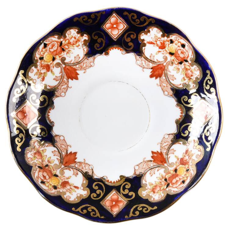 Heirloom (Crown China Stamp, SCALLOPED) Saucer for Footed Cup