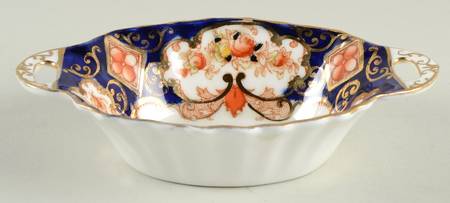 Heirloom (Crown China Stamp, SCALLOPED) Oval Sweet Meat Dish