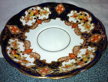 Heirloom (Crown China Stamp, SCALLOPED) Saucer for Footed Cup