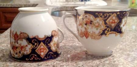 Heirloom (Crown China Stamp, SCALLOPED) Footed Cup