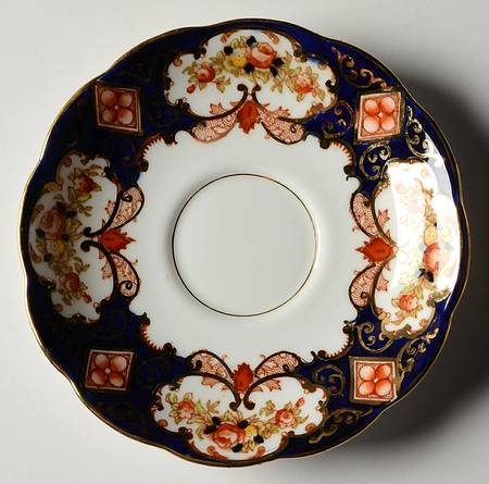 Heirloom (Crown China Stamp, SCALLOPED) Saucer for Footed Cup