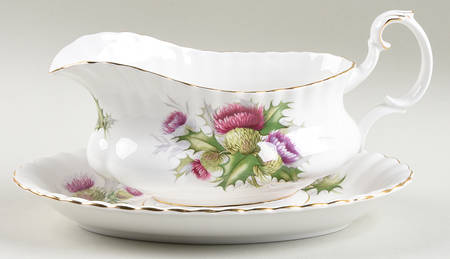 Highland Thistle Gravy Boat & Underplate