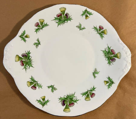 Highland Thistle Handled Cake Plate
