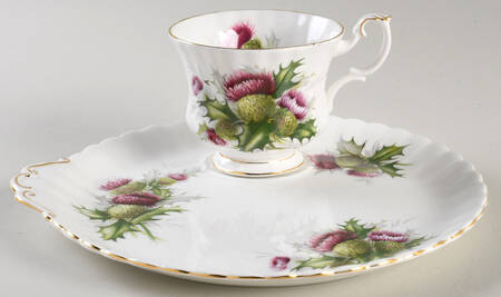 Highland Thistle Snack Plate & Cup Set