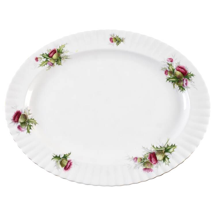 Highland Thistle 16" Oval Serving Platter