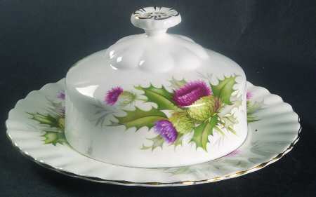 Highland Thistle Round Covered Butter