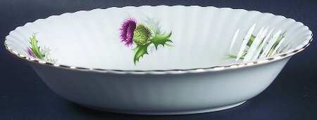 Highland Thistle 9" Oval Vegetable Bowl