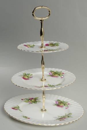 Highland Thistle 3-Tiered Serving Tray (DP, SP, BB)