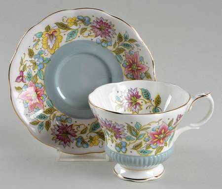 Jacobean Footed Cup & Saucer Set