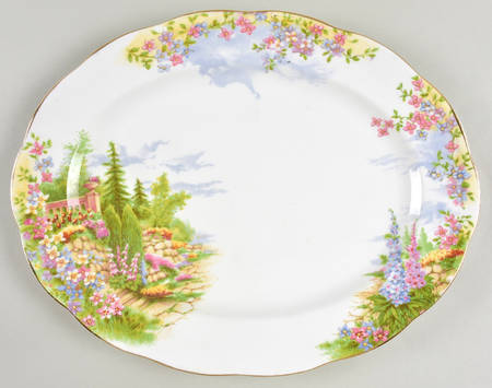 Kentish Rockery 12" Oval Serving Platter