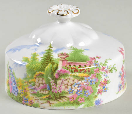 Kentish Rockery Lid for Round Butter (Uses Square Bread & Butter Plate)