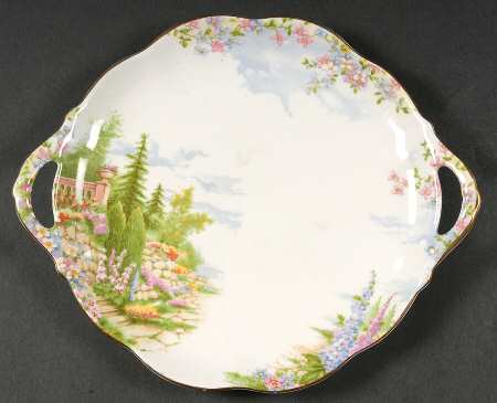 Kentish Rockery Handled Cake Plate