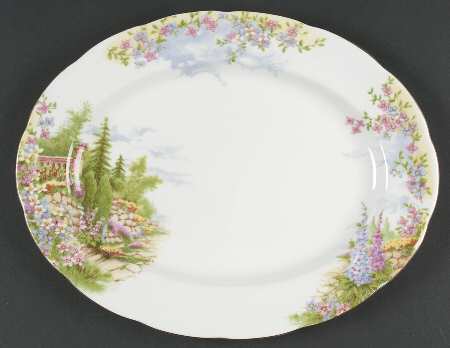 Kentish Rockery 13" Oval Serving Platter