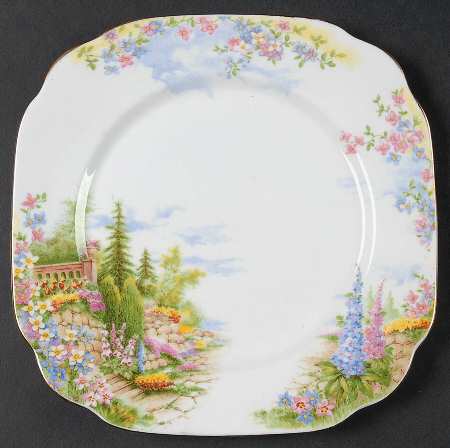 Kentish Rockery Square Dessert Plate
