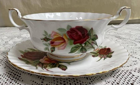 Kings Ransom Footed Cream Soup Bowl