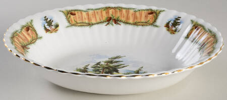 Knotty Pine 9" Oval Vegetable Bowl