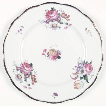 Lady Angela (Sprayed Gold Trim) Dinner Plate