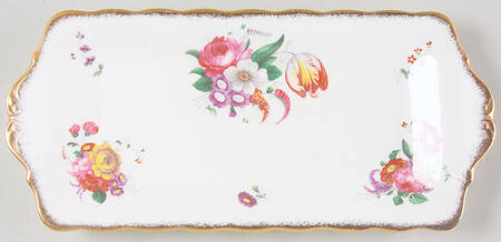 Lady Angela (Sprayed Gold Trim) Tray for Creamer & Sugar with Lid