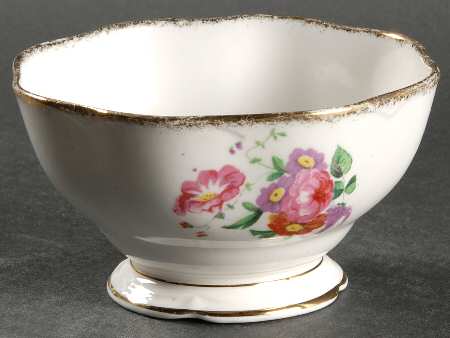 Lady Angela (Sprayed Gold Trim) Cranberry Bowl