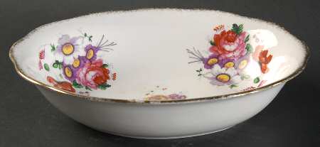 Lady Angela (Sprayed Gold Trim) 8" Oval Vegetable Bowl