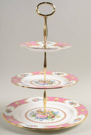 Lady Carlyle 13 7/8"-14 1/4" 3-Tiered Serving Tray(DP,SP,BB) HC