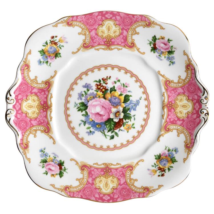 Lady Carlyle Square Handled Cake Plate